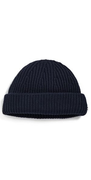 NN07 Merino Rib Knit Beanie Navy Blue One Size