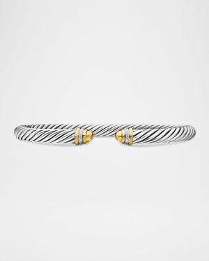 Cable Classics Bracelet with Gold Domes and Diamonds