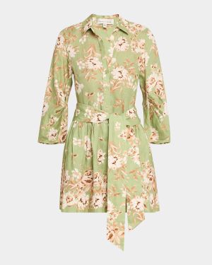 Raya Floral Button-Front Mini Dress