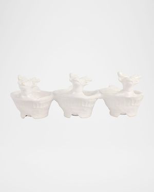Pietra Natale Figural Deer 3-Part Server