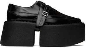 SHANG XIA SSENSE Exclusive Black Superstack Oxfords