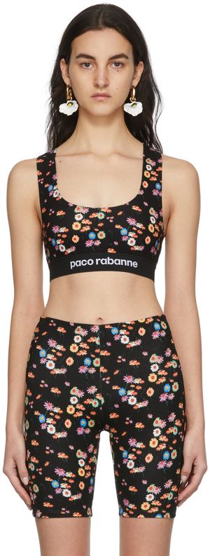 Rabanne SSENSE Exclusive Black Capsule Active Sport Bra
