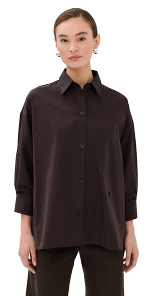 TWP New Earl Shirt Chocolate M/L