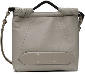 Maison Margiela Petit sac souple 5AC gris à cordon coulissant