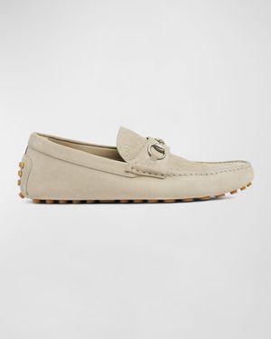 Men's Byorn Guccisima Suede Bit Loafers