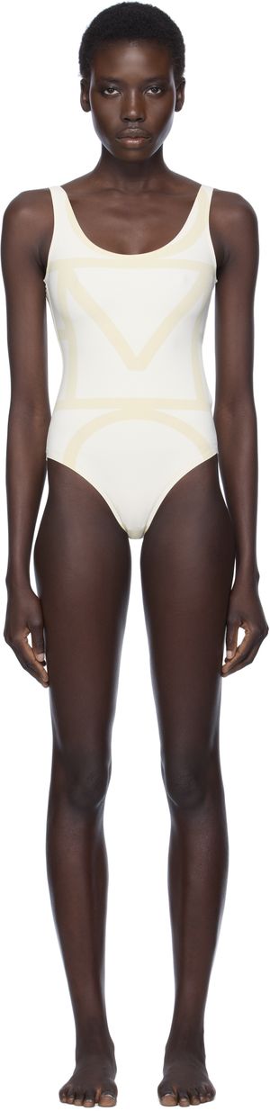 TOTEME Beige Monogram Swimsuit