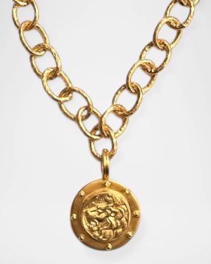 Leo Sundial Enhancer on Luxe Chain Necklace