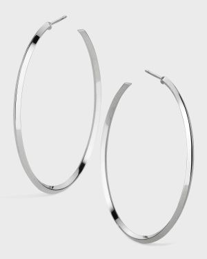 45mm 14K Gold Thin Pointed Royale Hoops