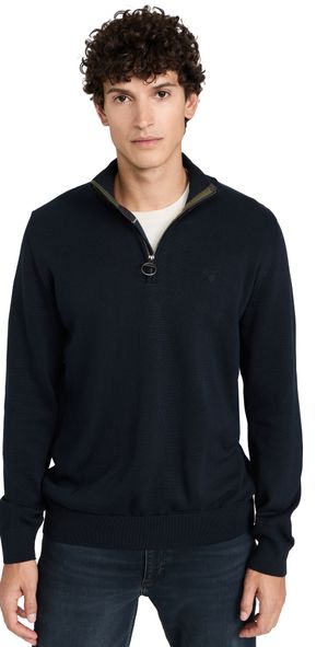 Barbour Cotton Half Zip Sweater Navy XL