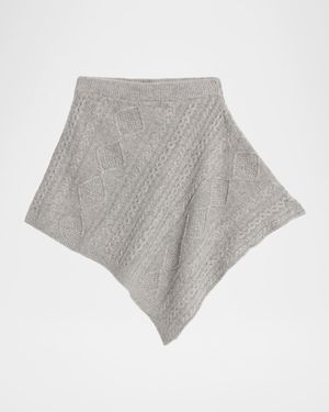 Veer Asymmetric Cable-Knit Skirt