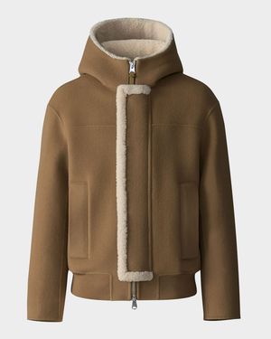 Men's Jay Wool Jacket with Shearling Trim