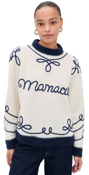 Carolina K Mamacita Sweater Ecru And Marine S