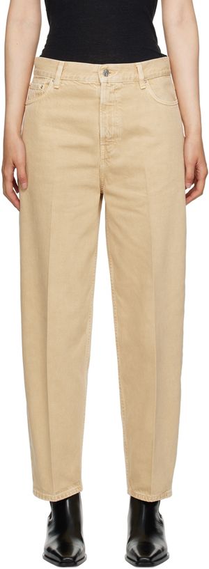 TOTEME Jean fuselé beige
