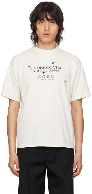 UNDERCOVER T-shirt 'No Gods No Masters' blanc cassé