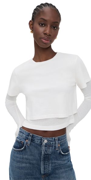 AGOLDE Romily Tee White Ash XL