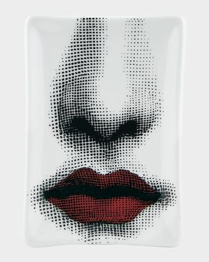 Rectangular Ashtray Bocca Red Lips