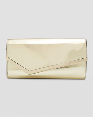 Emmie Metallic Leather Clutch Bag