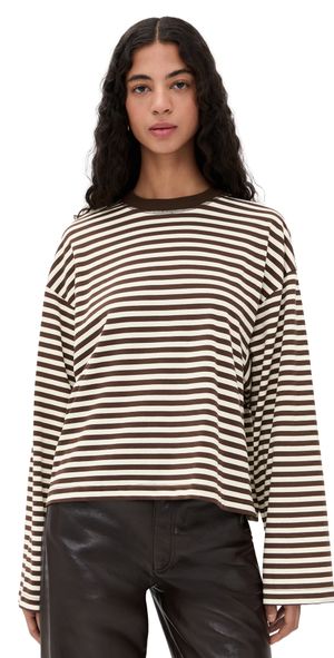 Lioness Bloom Long Sleeve Tee DARK CHOCOLATE STRIPE L