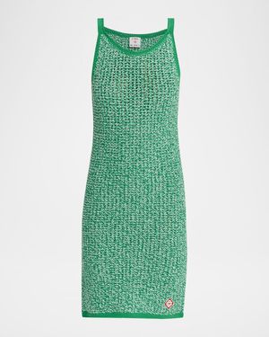 Mouline Knit Sleeveless Mini Dress