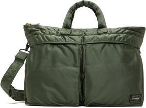 PORTER - Yoshida & Co Khaki Tanker Short Helmet Briefcase