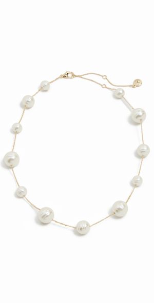 BaubleBar Madeline Necklace Pearl/Gold One Size