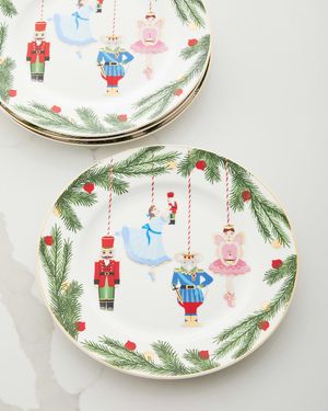 Nutcracker Salad/Dessert Plates, Set of 4