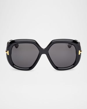 Icon Acetate Geometric Sunglasses