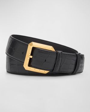 Men's Crocodile Leather Belt