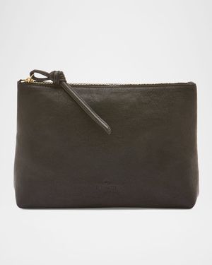 Snodo Zip Leather Clutch Bag