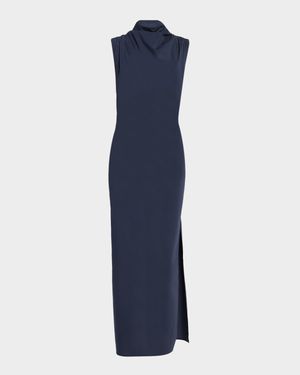 Gathered Thoughts Dress in Cotton Shirting