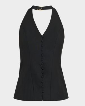 Helio Button-Front Top