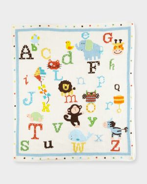 Alphabet Soup Knit Blanket