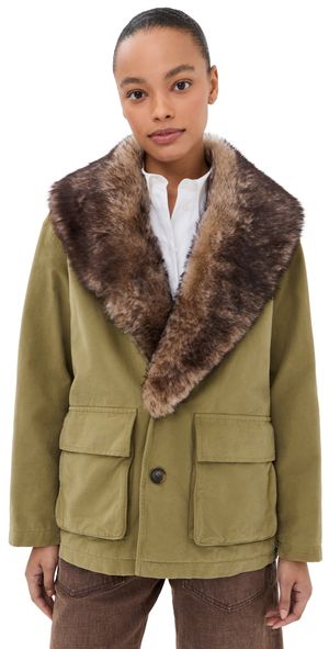 Nili Lotan Ronay Parka Olive Green XS