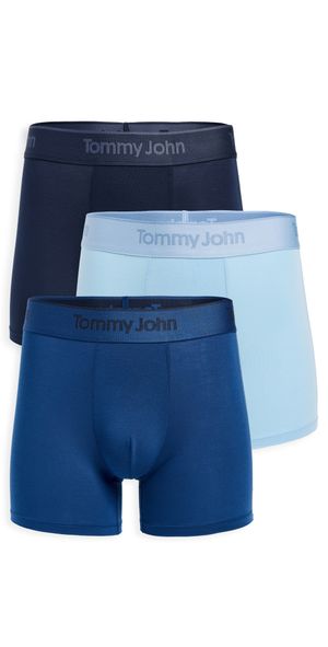 Tommy John Second Skin 4 Trunks 3 Pack Dress Blues/Blue Quartz/ Dutch XL