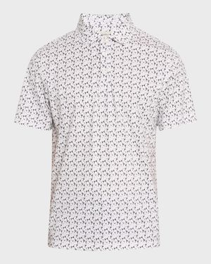 Men's OoohCotton Victor Cocktail-Print Polo Shirt