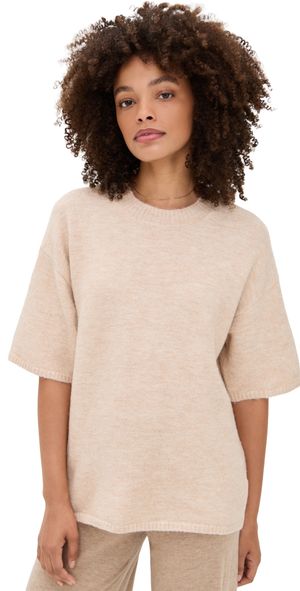 Free People Margot Sweater Tee Pearl Melange M