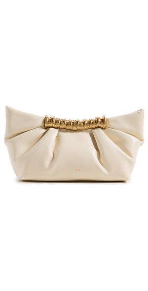 JW PEI Leia Pleated Clutch White One Size