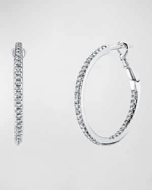 x Danielle Klein 18k Gold Round Diamond Hoop Earrings, 0.75tcw/0.75"L
