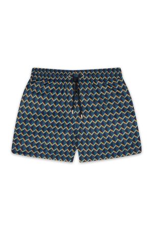 Apnee - Short de bain imprimé ceinture élastique - Taille 3XL - Vert