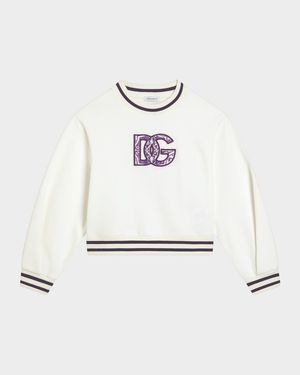 Girl's Logo-Print Maiolica Sweatshirt, Size 8-14