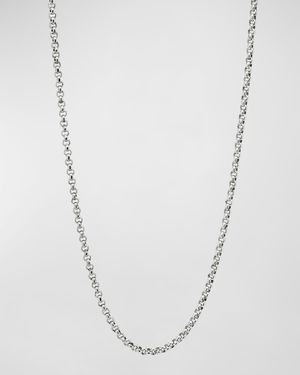 Sterling Silver Adjustable Chain Necklace, 18-20"L
