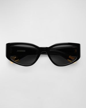 Les Lunettes Gala Acetate Oval Sunglasses
