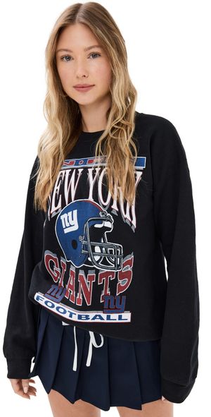 Junk Food Giants Helmet Fleamarket Crew Sweatshirt Black XS