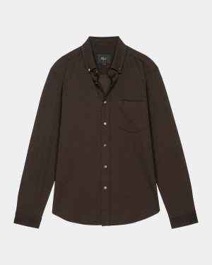 Men's Vincent Tech Pique Button-Front Shirt