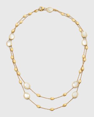 Siviglia 18K Yellow Gold Mother-Of-Pearl Layered Necklace, 36"