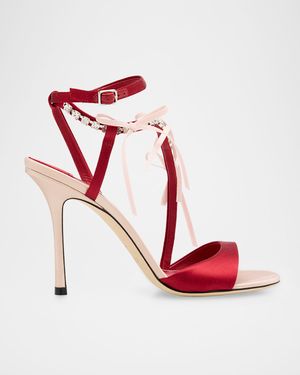 Lula 100 Satin & Crystal Sandals