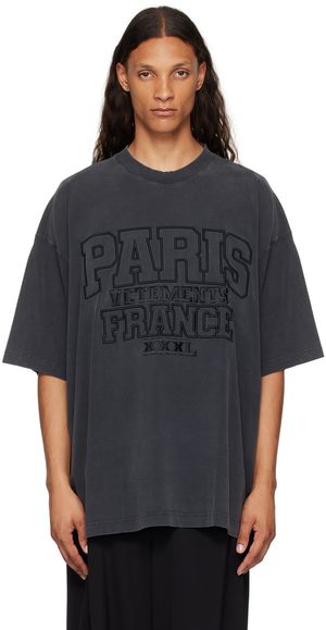 VETEMENTS T-shirt 'Paris XXXL' noir