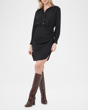 Kamari Ruched Bodycon Shirtdress