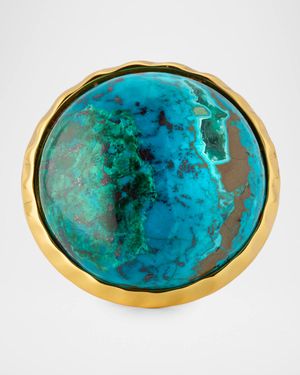 Chrysocolla Adjustable Statement Ring
