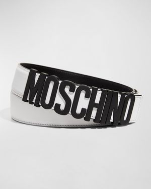 Men's Leather Logo Belt
